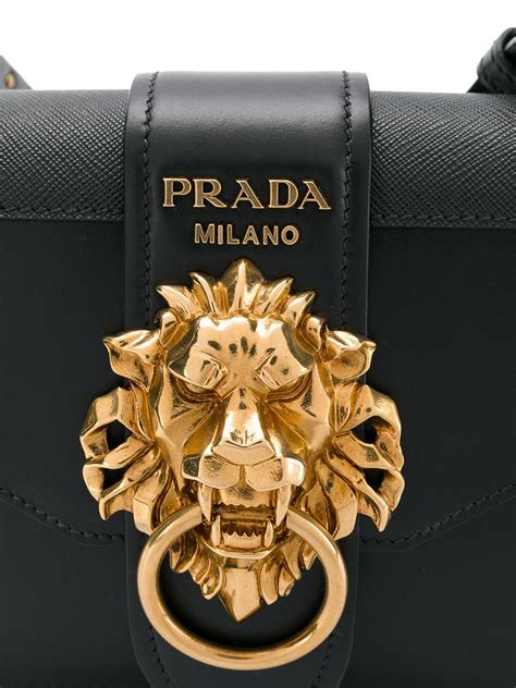 prada animal lion shoulder bag.